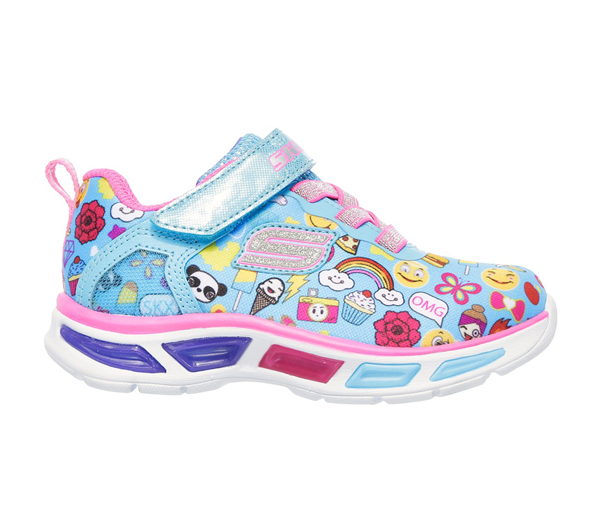 Skechers Girls S Lights: Litebeams - Feelin It Turquoise/Multi