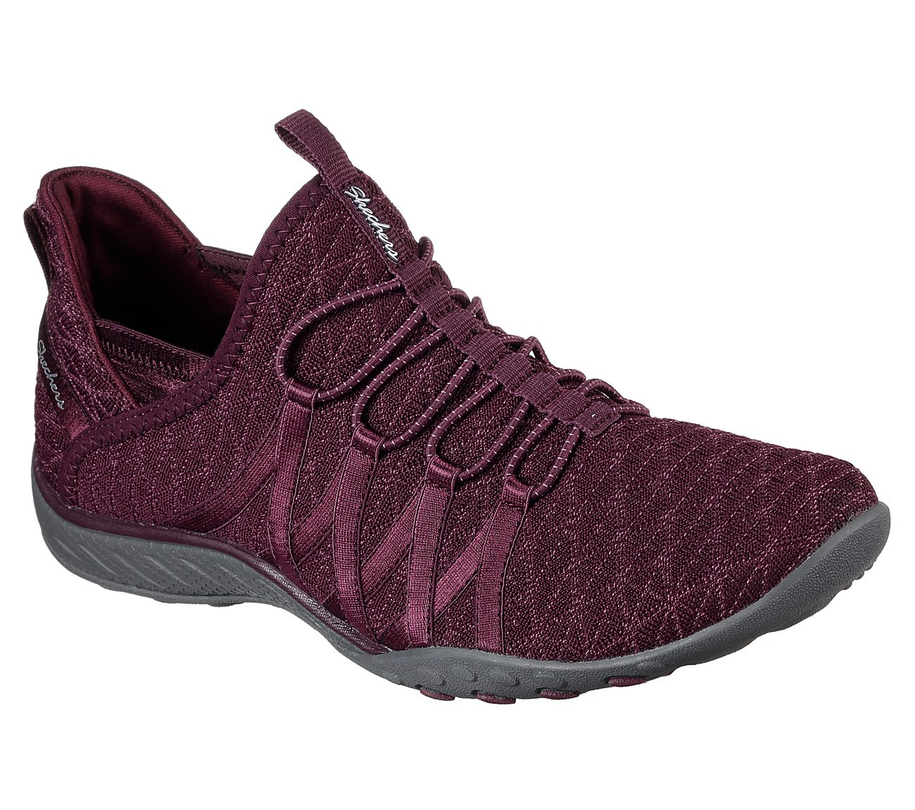 Skechers Women Relaxed Fit: Breathe Easy - Viva-City Burgundy