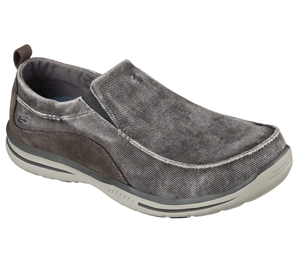 Skechers Men Relaxed Fit: Elected - Drigo Charcoal