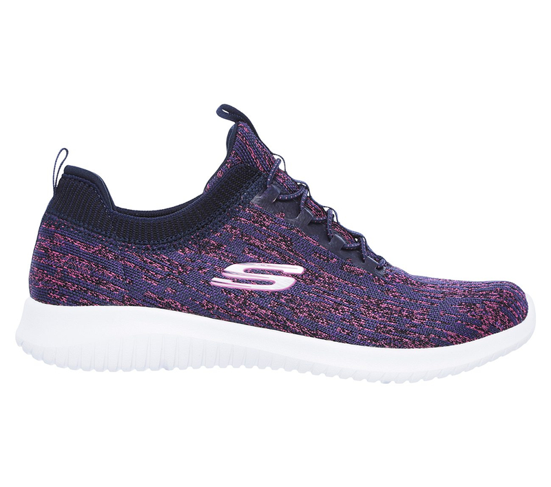 Skechers Women Ultra Flex - Bright Horizon Navy/Pink