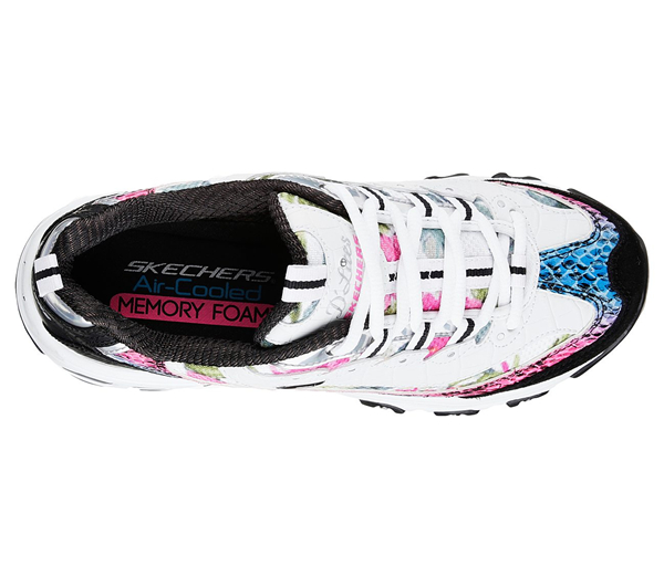 Skechers Women D'Lites - Runway Ready White/Black/Multi