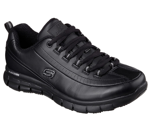 Skechers Women Work: Relaxed Fit Sure Track - Trickel Black