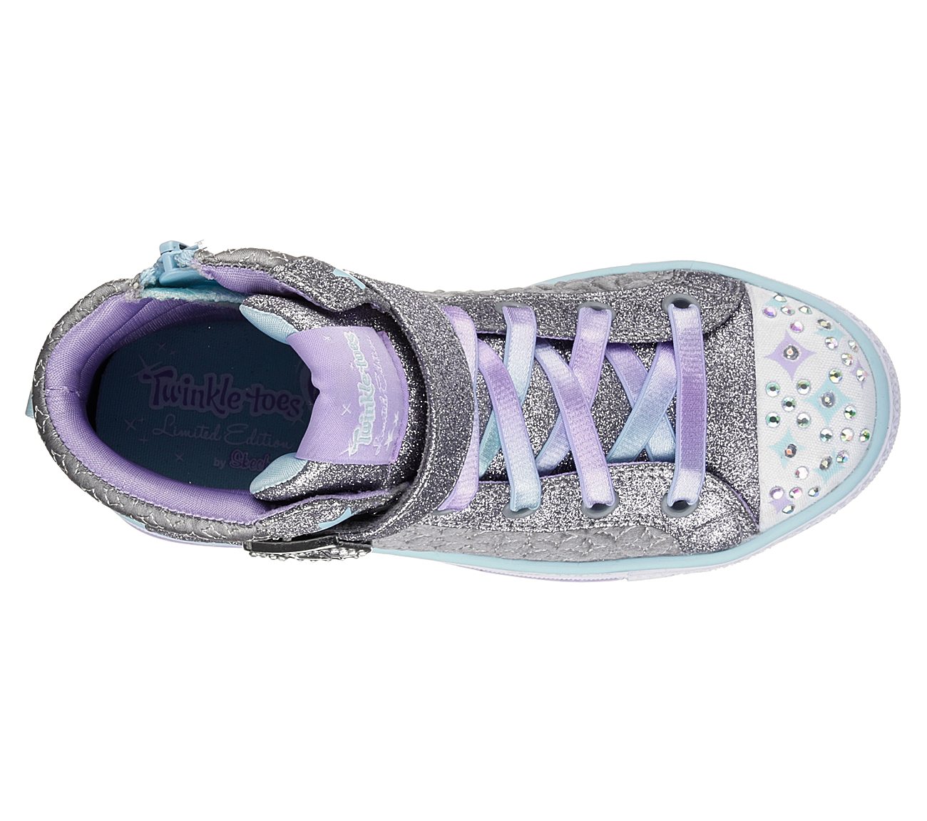 Skechers Girls Twinkle Toes: Shuffles - Twinkle Charm Gunmetal
