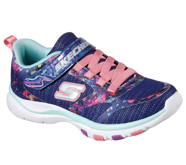 Skechers Girls Trainer Lite - Bright Racer Navy/Multi