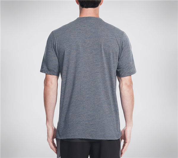 Skechers Men Bolsa Chica V Neck Tee Shirt Gray