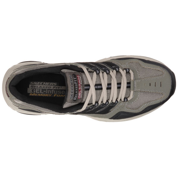 Skechers Men Extra Wide Fit (4E) Shoes - Cross Court TR Olive/Black