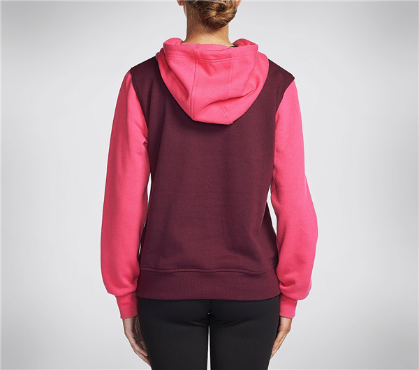 Skechers Women Launch Popover Hoodie Burgundy
