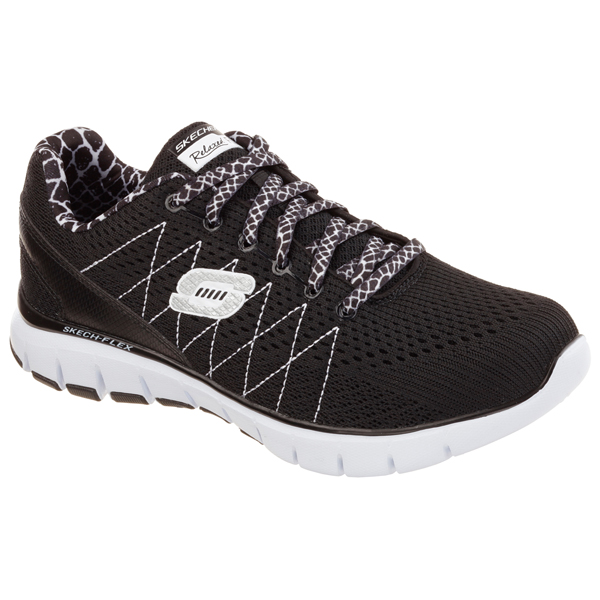 Skechers Women Relaxed Fit: Skech-Flex Black/White