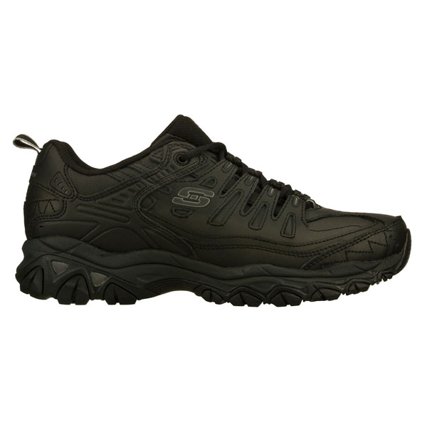 Skechers Men Wide Fit (2E) Shoes - Reprint Black