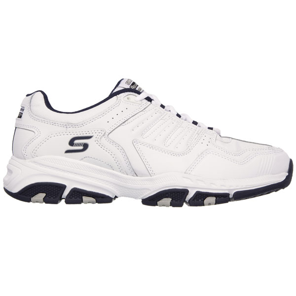 Skechers Men Extra Wide Fit (4E) Shoes - Cross Court TR - Highest Level White/Navy