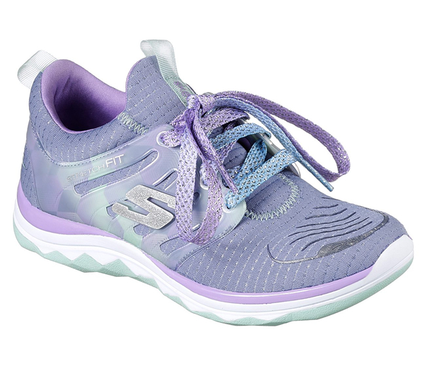 Skechers Girls Diamond Runner Gray/Lavender