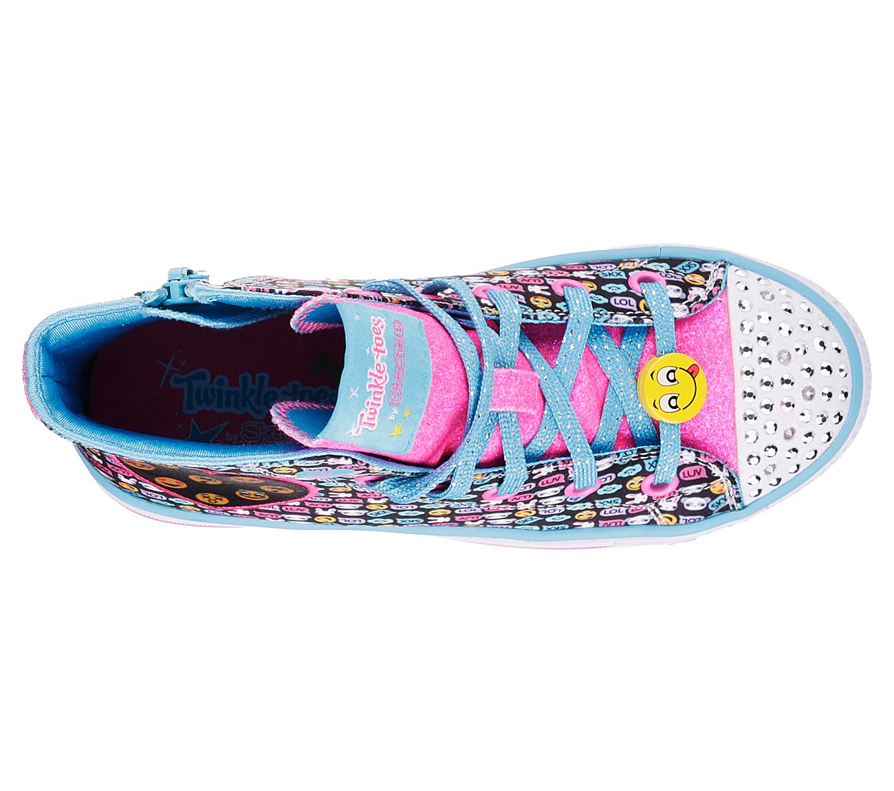 Skechers Girls Twinkle Toes: Shuffles Black/Multi