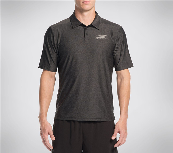 Skechers Men GO Golf Pine Valley Polo Shirt Charcoal