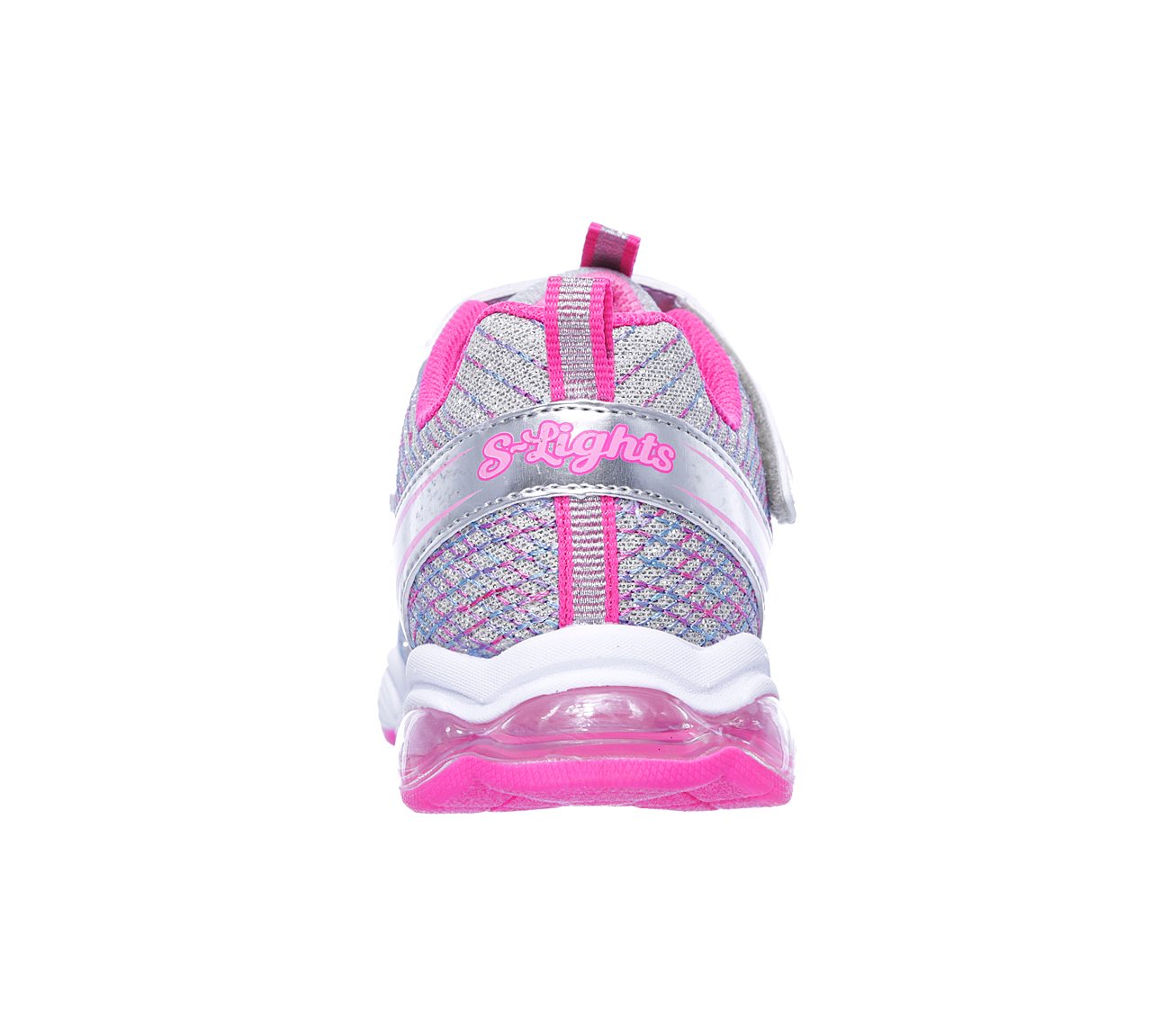 Skechers Girls S Lights: Glimmer Lites Silver/Pink