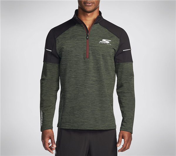Skechers Men Adventure Quarter Zip Sweat Shirt Green