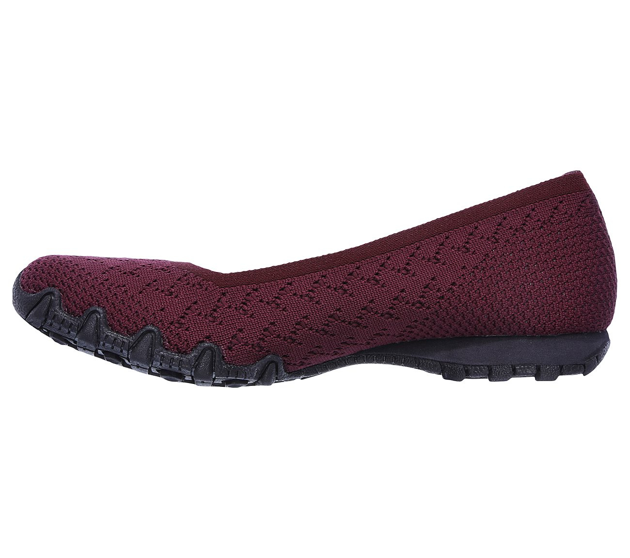 Skechers Women Relaxed Fit: Bikers - Witty Knit Burgundy