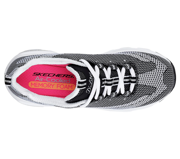 Skechers Women D'Lites Ultra Black/White