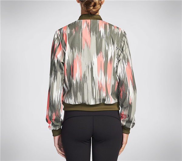 Skechers Women Mammoth Reversible Bomber Jacket Green