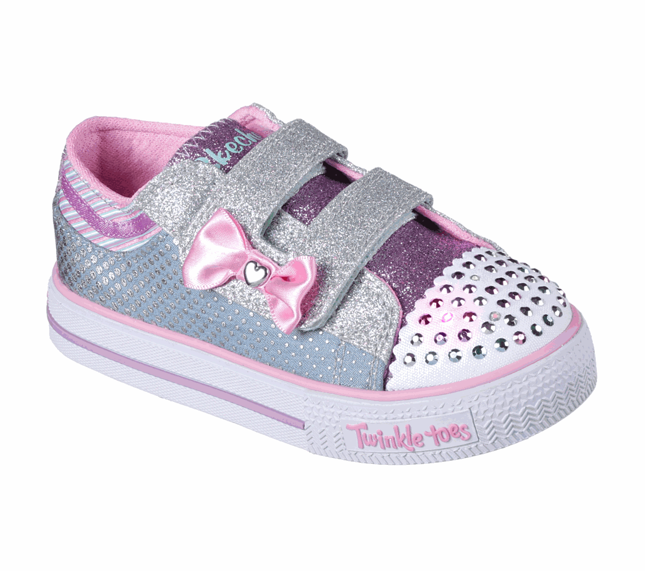 Skechers Girls Twinkle Toes: Shuffles - Dotty Divine Deon Pink