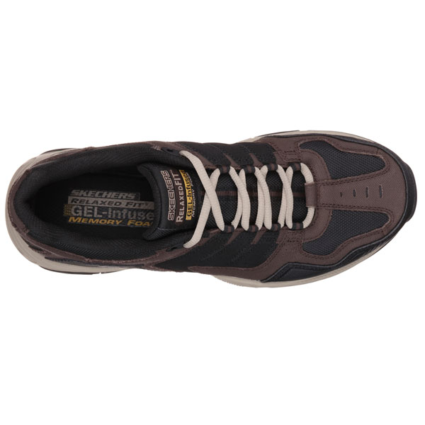 Skechers Men Extra Wide Fit (4E) Shoes - Cross Court TR Brown/Black