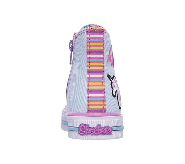 Skechers Girls Twinkle Toes: Shuffles - Twist Turns Denim/Multi