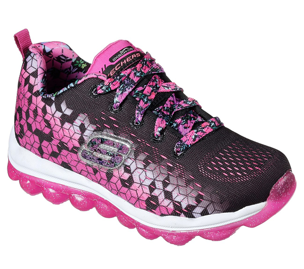 Skechers Girls Skech-Air - Fade Fly Black/Hot Pink