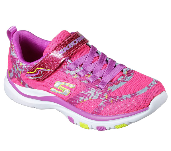 Skechers Girls Trainer Lite - Bright Racer Neon Pink/Purple