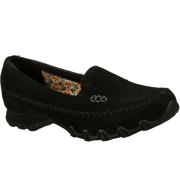 Skechers Women Relaxed Fit: Bikers - Pedestrian Black