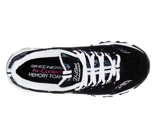 Skechers Women D'Lites - Fame Fortune Black/White