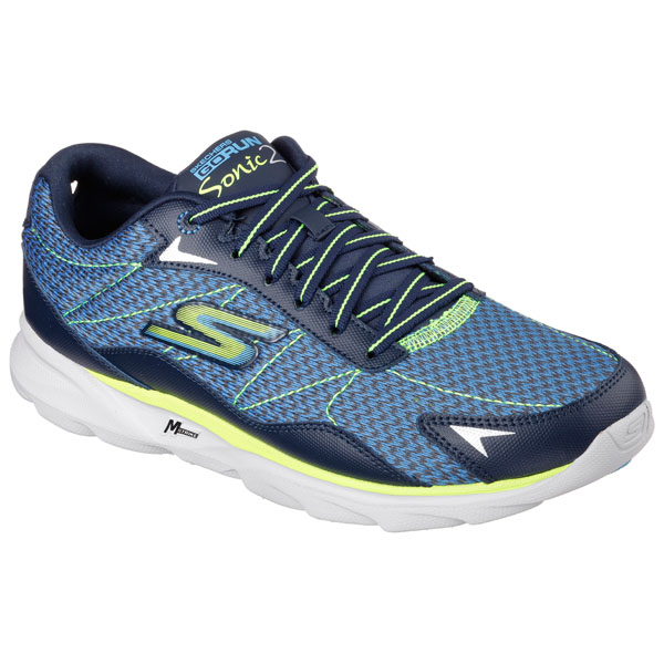 Skechers Men Extra Wide Fit (4E) Shoes - Sonic Navy/Lime