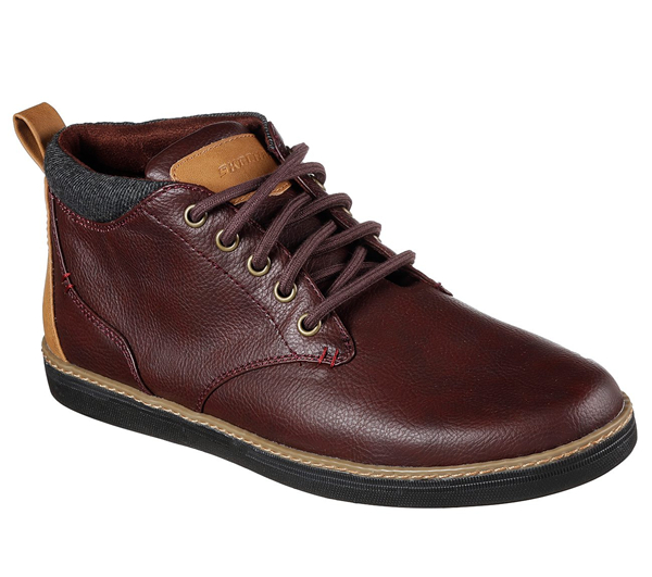 Skechers Men Boots: Helmer Red/Brown