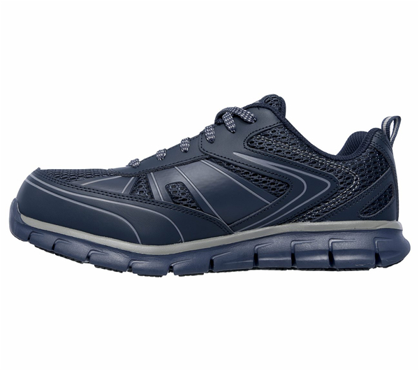 Skechers Men Work: Synergy - Fosston Alloy Toe Navy/Gray