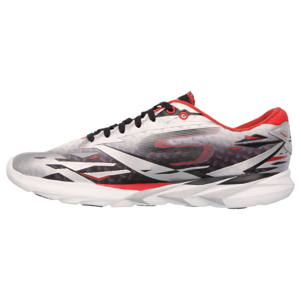 Skechers Men Extra Wide Fit (4E) Shoes - Speed Silver/Red
