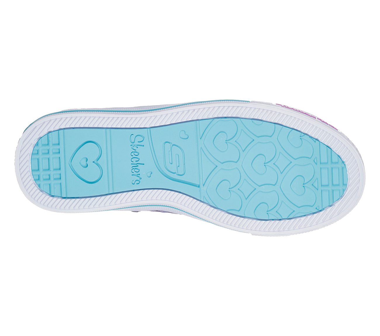 Skechers Girls Twinkle Toes: Shuffles - Twinkle Charm Navy/Turquoise