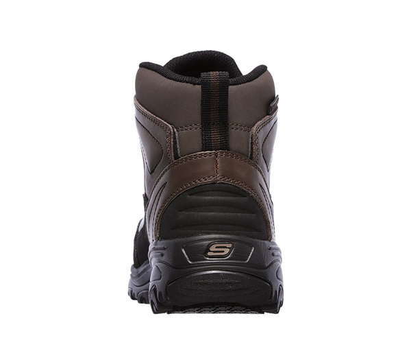Skechers Women Work: D'Lites - Amasa Alloy Toe Brown