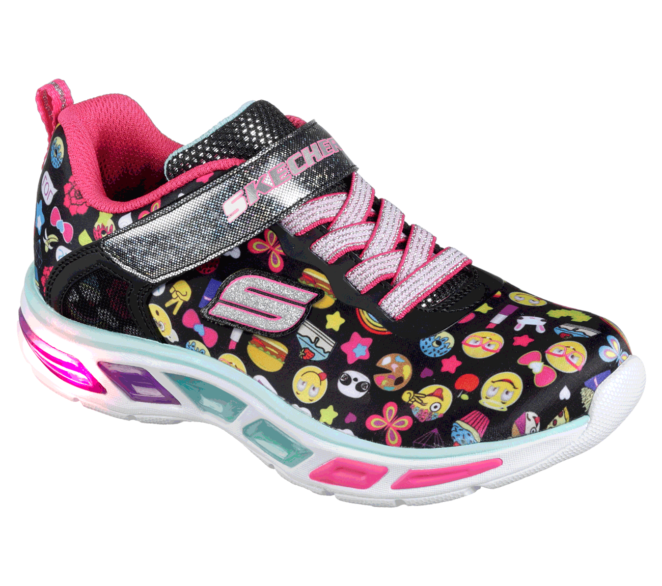 Skechers Girls S Lights: Litebeams - Feelin It Black/Multi