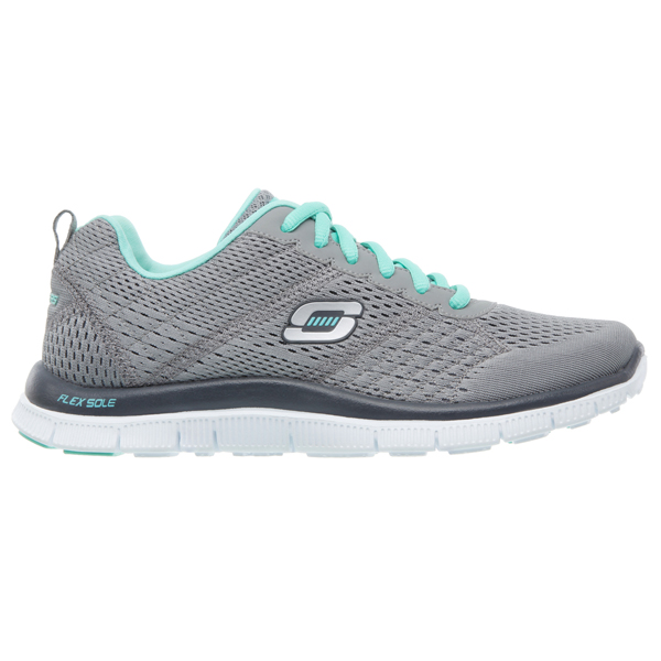 Skechers Women Flex Appeal - Obvious Choice Gray/Turquoise
