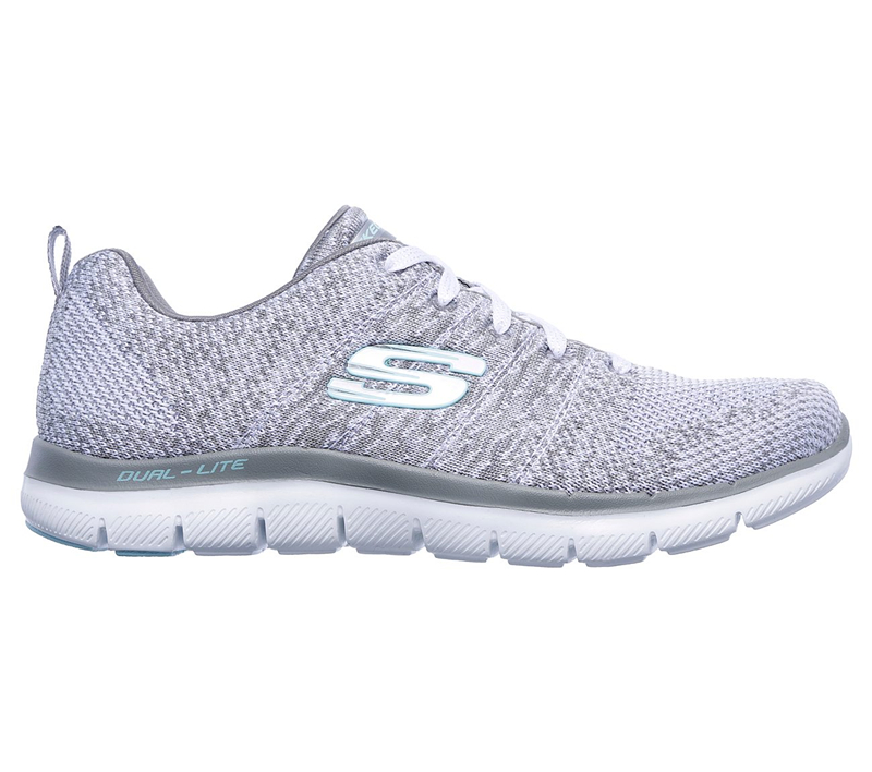 Skechers Women Flex Appeal 2.0 - High Energy White/Gray
