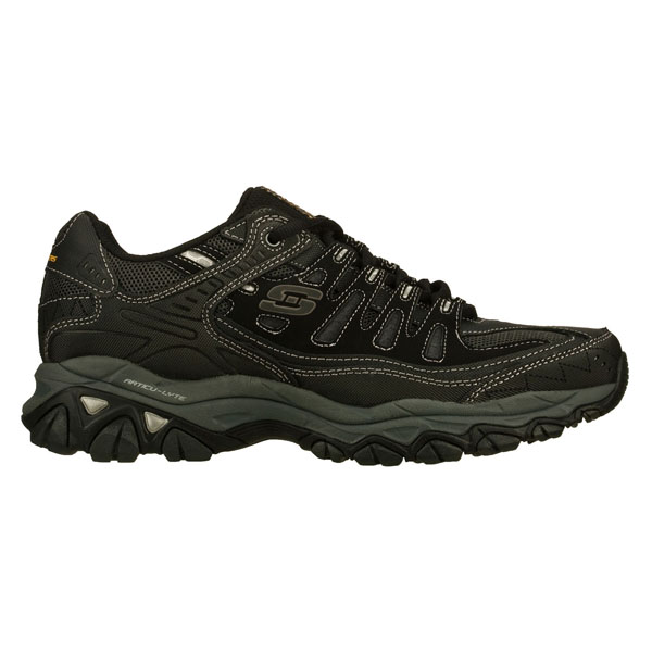 Skechers Men Wide Fit (2E) Shoes - Black/Charcoal
