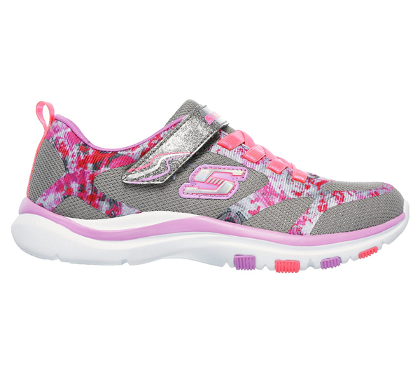 Skechers Girls Trainer Lite - Bright Racer Gray/Pink