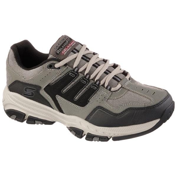 Skechers Men Extra Wide Fit (4E) Shoes - Cross Court TR Olive/Black