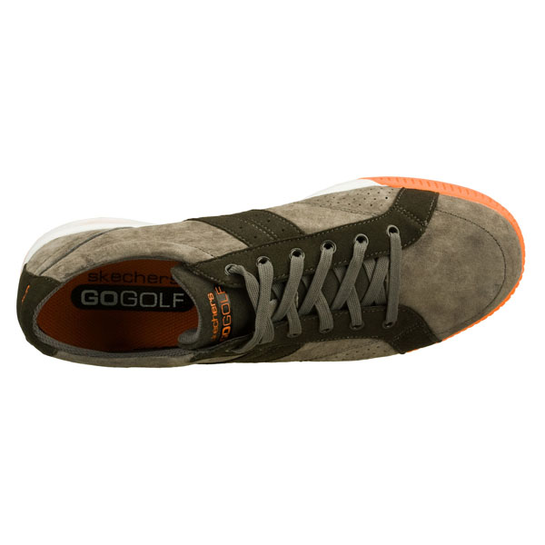 Skechers Men Extra Wide Fit (4E) Shoes - Drive Charcoal/Orange