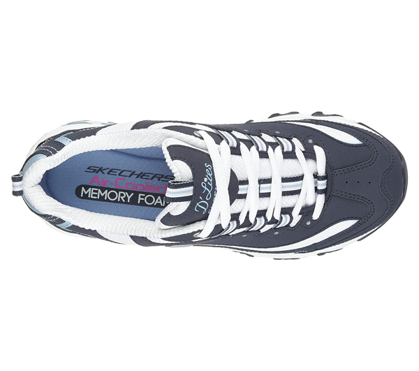 Skechers Women D'Lites - Biggest Fan Navy/White