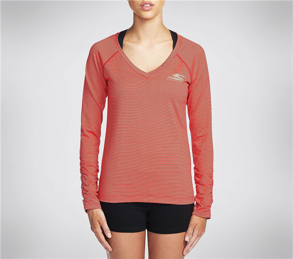 Skechers Women Pear Blossom V-Neck Top Pink