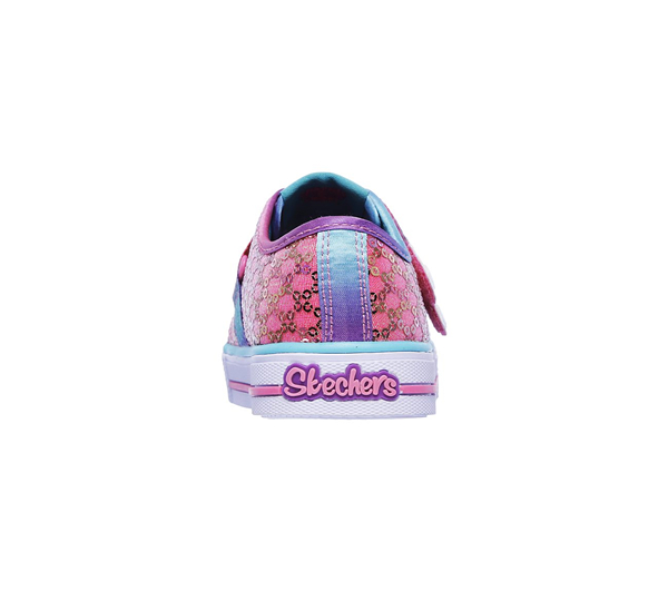 Skechers Girls Twinkle Toes: Shuffles - Snazzy Skips Pink/Turquoise