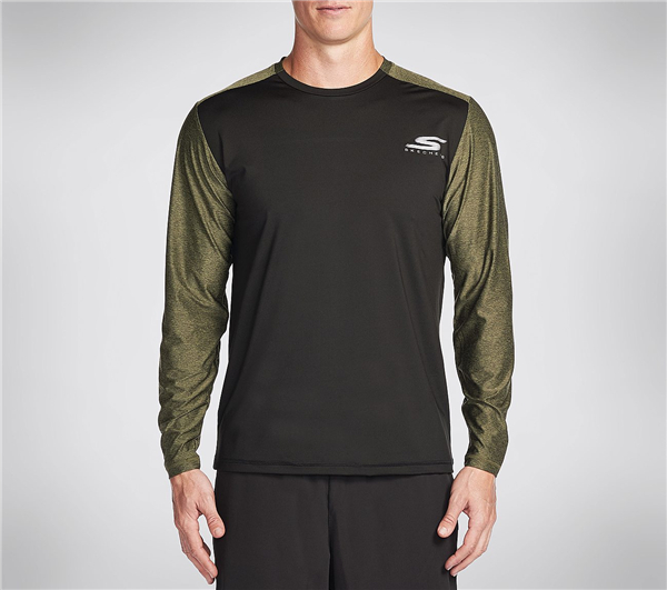Skechers Men Magnetic Long Sleeve Tee Shirt Black