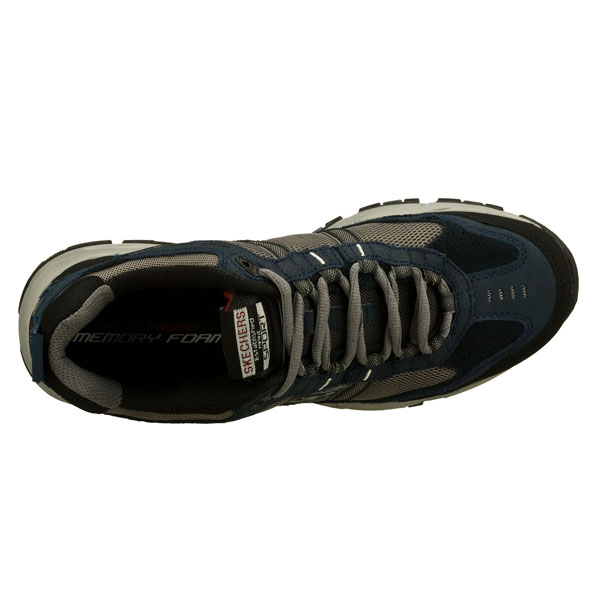Skechers Men Extra Wide Fit (4E) Shoes - Trait Navy/Gray