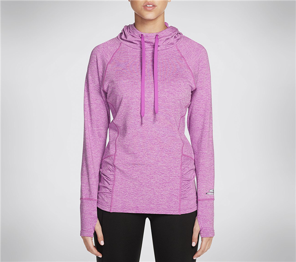 Skechers Women Ridge Hoodie Sweatshirt Purple