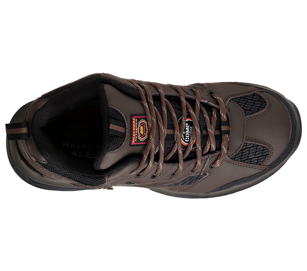 Skechers Men Work: Relaxed Fit Conroe - Centerton Comp Toe Brown
