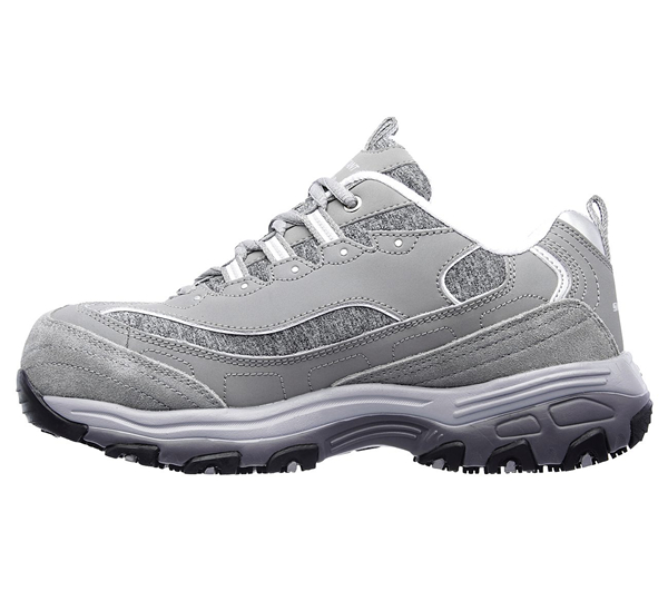 Skechers Women Work: D'Lites - Pooler Alloy Toe Gray